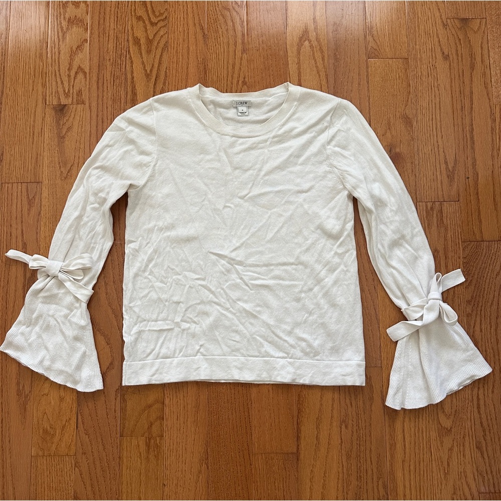 J. Crew Factory Bell Sleeve Bow Sweater